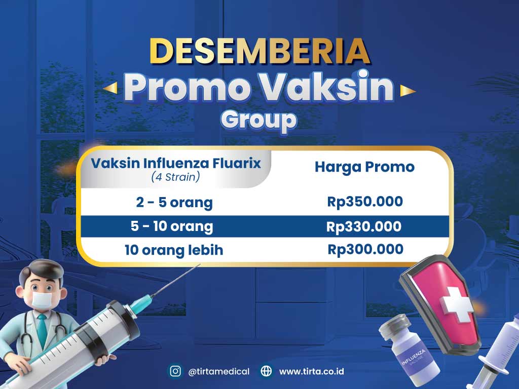 PROMO Vaksin Influenza Fluarix (2 Orang Lebih) Desember 2024