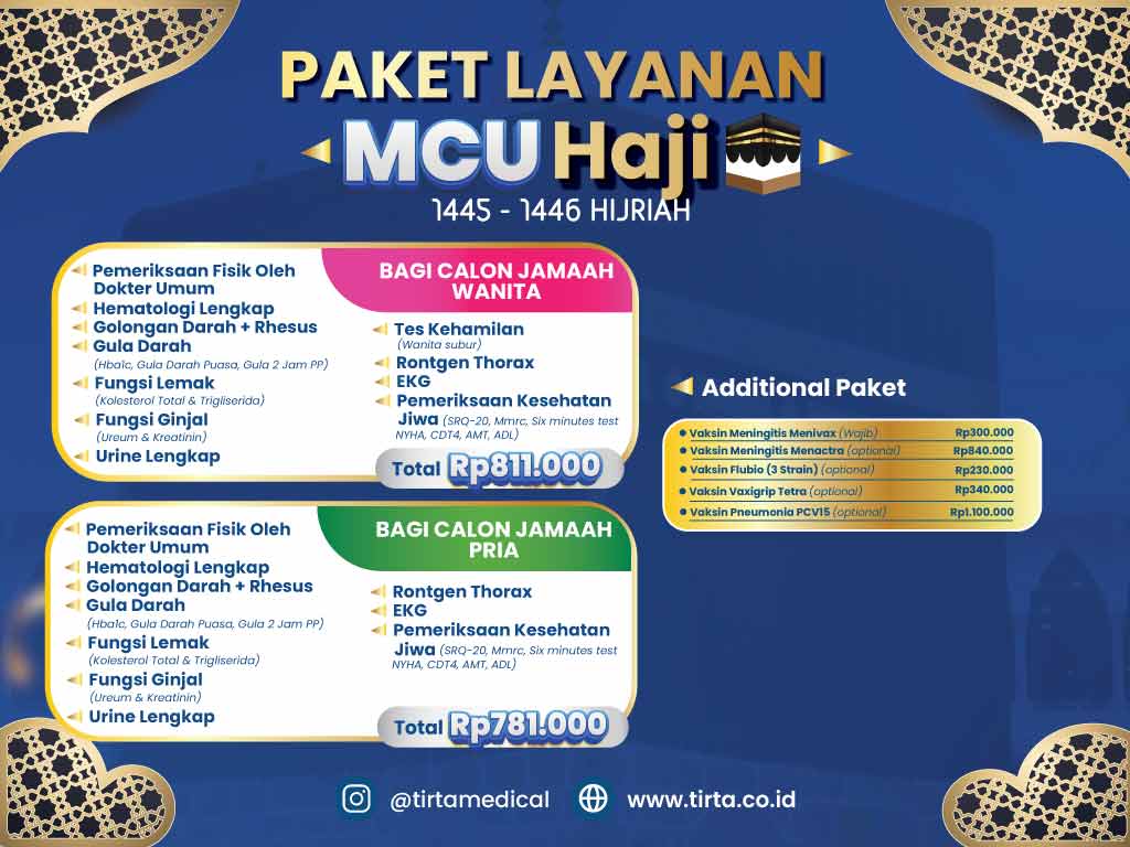 Promo Medical Check Up (MCU) Haji untuk Pria dan Wanita