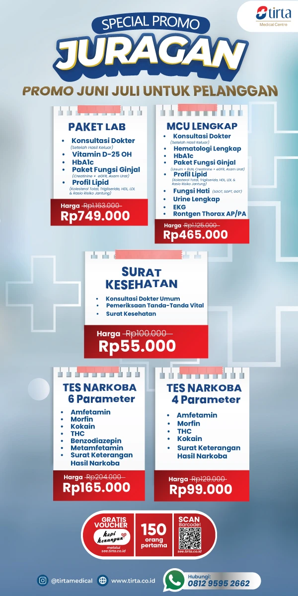 Promo MCU, Lab, Tes Narkoba, dan Surat Kesehatan bulan Juni dan Juli 2025