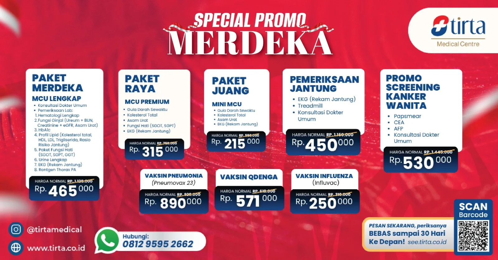 Promo Medical Check Up, Cek Lab, dan Vaksin