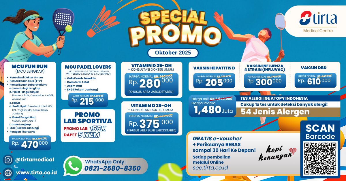 PROMO Medical Check Up (MCU), Cek Lab, Tes Alergi, Cek Kadar Vitamin D, & Vaksin  - Desktop