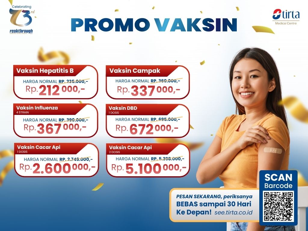 PROMO Vaksin Influenza, Hepatitis B, DBD, Campak, & Cacar Api – April 2026