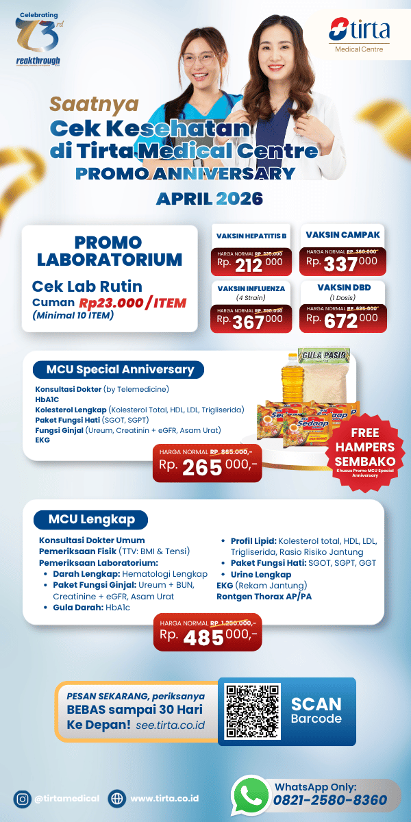 PROMO Medical Check Up (MCU) Lengkap, Cek Lab, Vaksin Hepatitis B, Vaksin DBD, Vaksin Herpes Zoster - Mobile April-Mei 2026-2