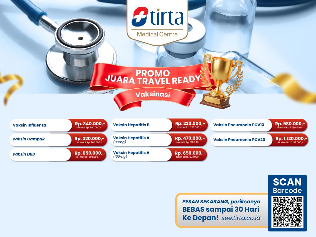 PROMO Vaksin Influenza, Hepatitis A & B, DBD, Campak, & Pneumonia - Juni dan Juli 2026