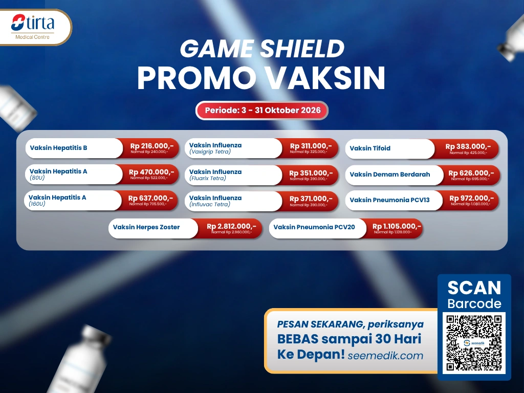 PROMO Vaksin Influenza, Hepatitis B, DBD, & Herpes Zoster – Oktober 2026